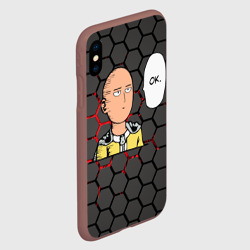 Чехол для iPhone XS Max матовый Сайтама согласен - фото 2