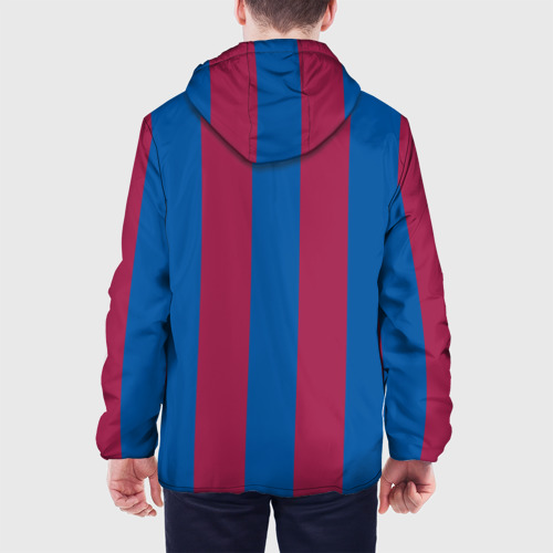 Мужская куртка 3D с принтом FC Barcelona 20/21, вид сзади #2