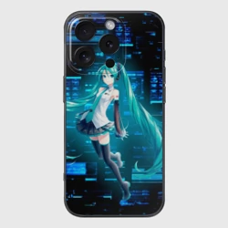 Чехол для iPhone 16 Pro Max силиконовый с защитой камеры Miku в матрице