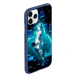 Чехол для iPhone 11 Pro Max матовый Miku в матрице - фото 2
