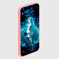 Чехол для iPhone XS Max матовый Miku в матрице - фото 2