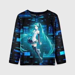 Детский лонгслив 3D Miku в матрице