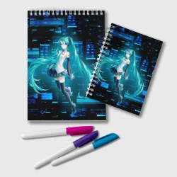 Блокнот Miku в матрице