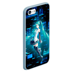 Чехол для iPhone 5/5S матовый Miku в матрице - фото 2