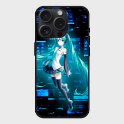 Чехол силиконовый для Apple iPhone 15 Pro матовый Miku в матрице