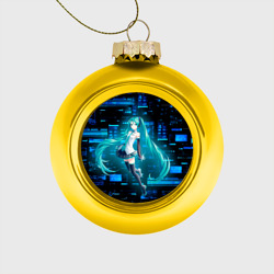 Ёлочный шар стеклянный/пластиковый Miku в матрице