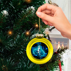 Ёлочный шар стеклянный/пластиковый Miku в матрице - фото 2