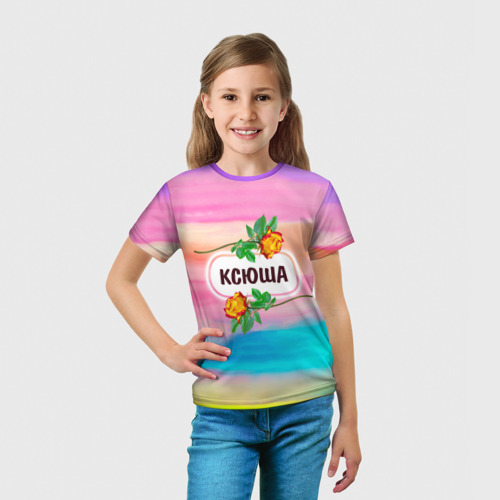 Детская футболка 3D Ксюша, цвет 3D печать - фото 5