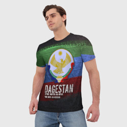 Мужская футболка 3D Дагестан - Кавказ Сила - фото 2