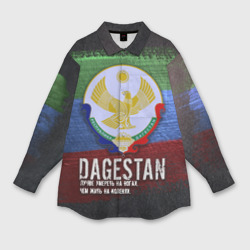 Женская рубашка oversize 3D Дагестан - Кавказ Сила