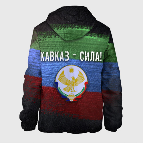 Мужская куртка 3D с принтом Дагестан - Кавказ Сила, вид сзади #1