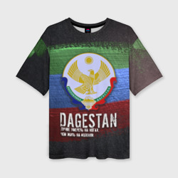 Женская футболка oversize 3D Дагестан - Кавказ Сила