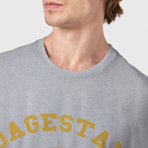 Мужская футболка хлопок Dagestan орел, цвет меланж - фото 6