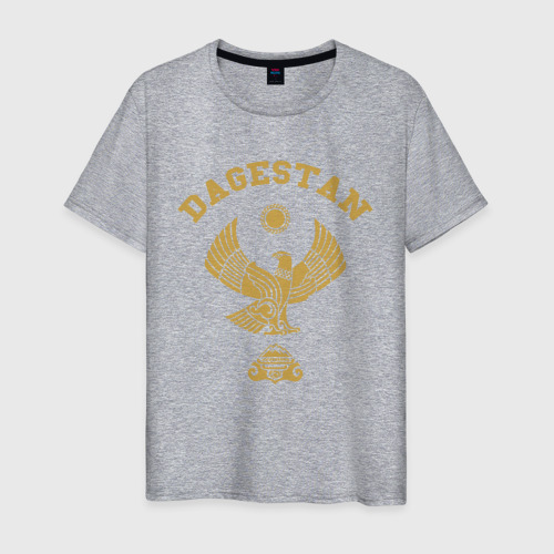 Мужская футболка хлопок Dagestan орел, цвет меланж