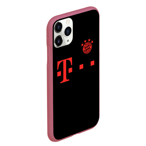 Чехол для iPhone 11 Pro Max матовый с принтом FC Bayern M?nchen 20/21, вид сбоку #3