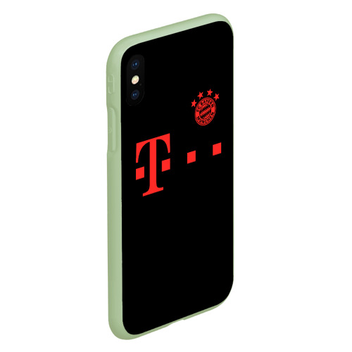 Чехол для iPhone XS Max матовый с принтом FC Bayern M?nchen 20/21, вид сбоку #3