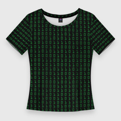 Женская футболка 3D Slim Бинарный код