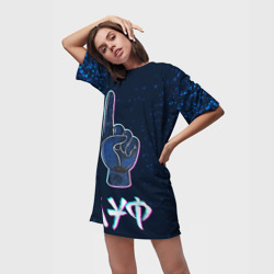 Платье-футболка 3D АУФ Космический - фото 2