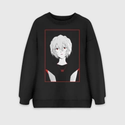 Женский свитшот oversize без начеса хлопок Evangelion Ray