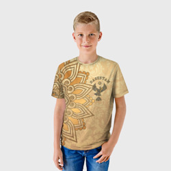 Детская футболка 3D Дагестан в золоте - фото 2