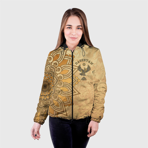 Женская куртка 3D Дагестан в золоте, цвет черный - фото 3