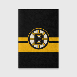 Обложка для паспорта матовая кожа Boston Bruins NHL