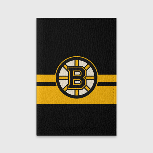 Обложка для паспорта матовая кожа Boston Bruins NHL, цвет фиолетовый