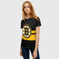 Женская футболка 3D Boston Bruins NHL - фото 2