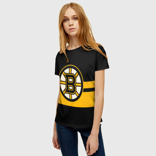 Женская футболка 3D Boston Bruins NHL - фото 3