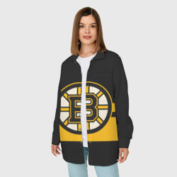 Женская рубашка oversize 3D Boston Bruins NHL - фото 2