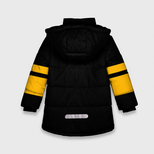 Зимняя куртка для девочек 3D с принтом Boston Bruins NHL, вид сзади #1