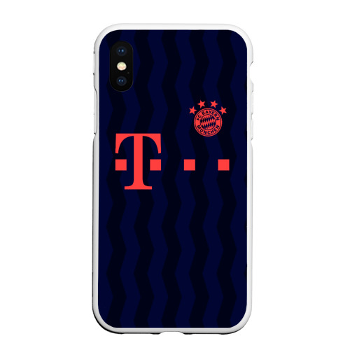 Чехол для iPhone XS Max матовый FC Bayern Munchen, цвет белый