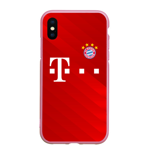 Чехол для iPhone XS Max матовый с принтом FC Bayern Munchen, вид спереди #2