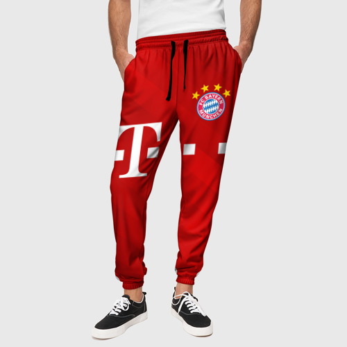 Мужские брюки 3D с принтом FC Bayern Munchen, вид сбоку #3