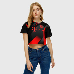 Женская футболка Crop-top 3D FC Bayern Munchen - фото 2