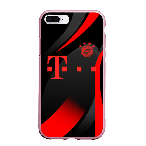 Чехол для iPhone 7Plus/8 Plus матовый FC Bayern Munchen, цвет розовый