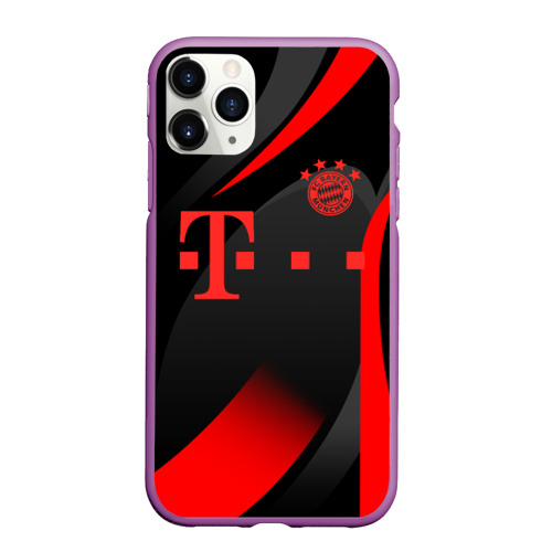 Чехол для iPhone 11 Pro Max матовый FC Bayern Munchen, цвет фиолетовый