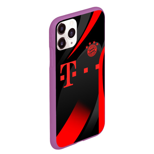 Чехол для iPhone 11 Pro Max матовый FC Bayern Munchen, цвет фиолетовый - фото 3