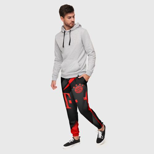 Мужские брюки 3D FC Bayern Munchen, цвет 3D печать - фото 3