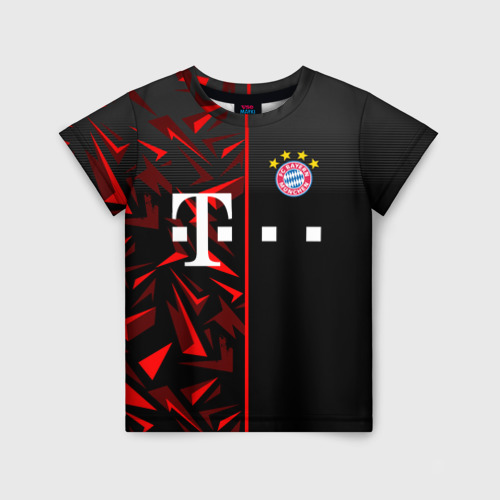 Детская футболка 3D с принтом FC Bayern Munchen Форма, вид спереди #2