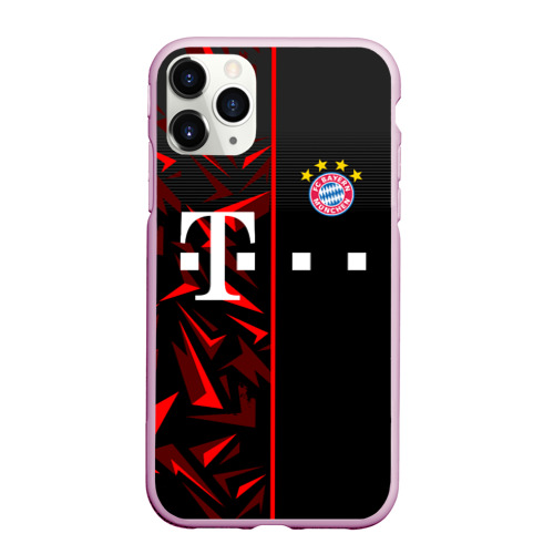 Чехол для iPhone 11 Pro Max матовый FC Bayern Munchen Форма, цвет розовый