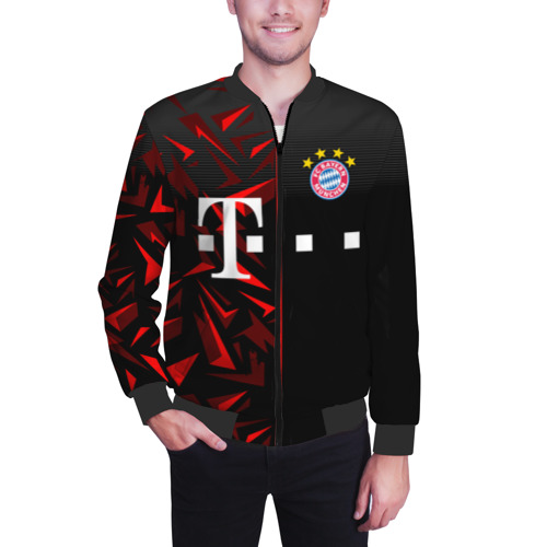 Мужской бомбер 3D FC Bayern Munchen Форма, цвет черный - фото 3