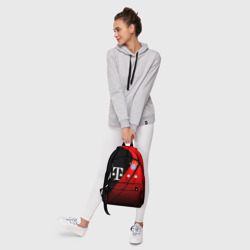 Рюкзак с принтом FC Bayern Munchen Форма для любого человека, вид спереди №6. Цвет основы: белый