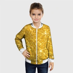 Детский бомбер 3D Золотой блеск - фото 2