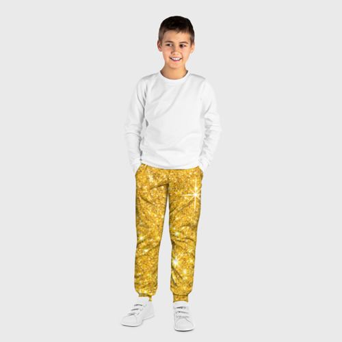 Детские брюки 3D Золотой блеск, цвет 3D печать - фото 4