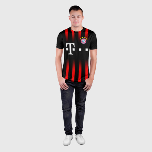 Мужская футболка 3D Slim FC Bayern Munchen, цвет 3D печать - фото 4