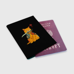 Обложка для паспорта матовая кожа Котик - фото 2
