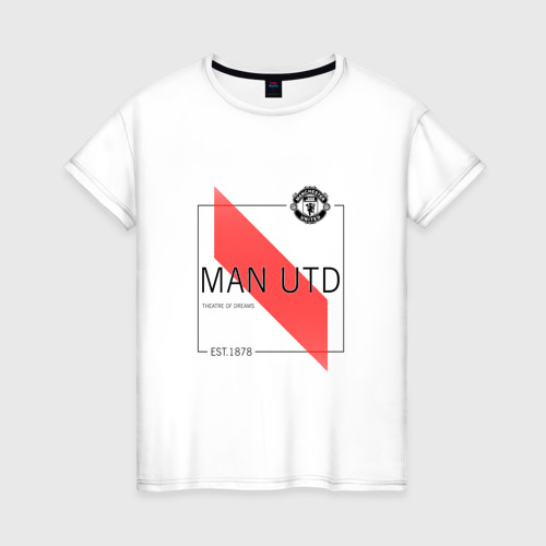 Женская футболка хлопок Manchester United - Man.Utd, цвет белый