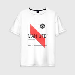 Женская футболка хлопок Oversize Manchester United - Man.Utd