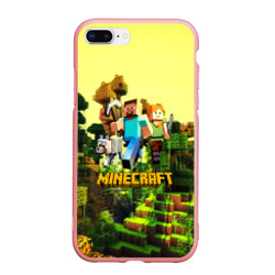 Чехол для iPhone 7Plus/8 Plus матовый Minecraft Майнкрафт